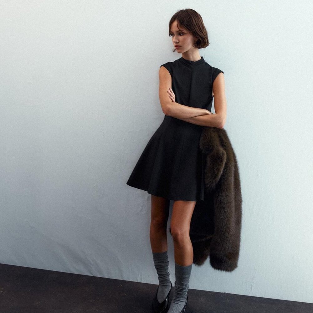 ZARA VOLUMINOUS SHORT DRESS NWT